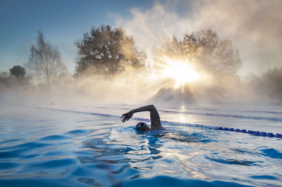 Winter swimmer by Peter MacDiarmid