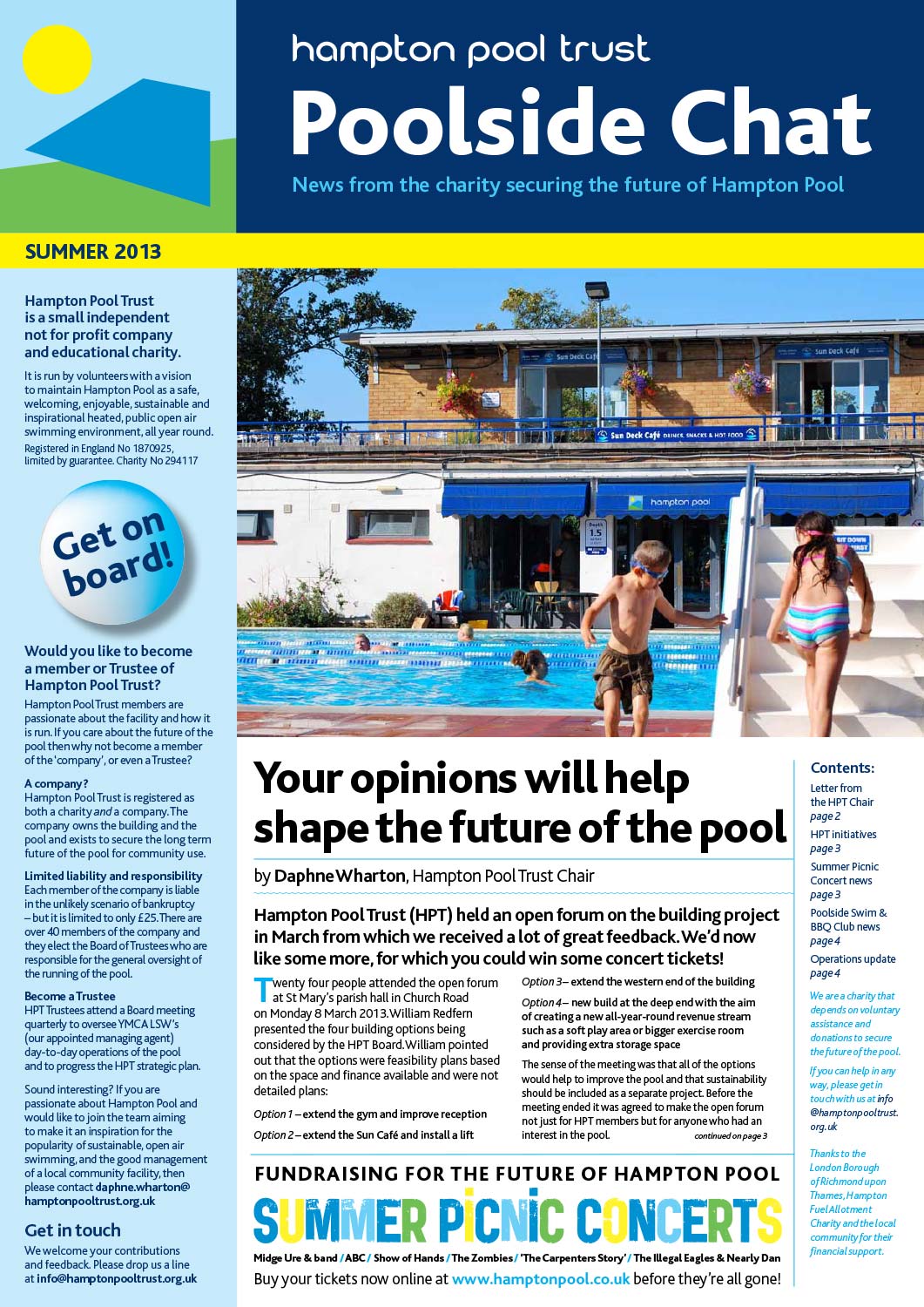Poolside Chat Newsletter Summer 2013