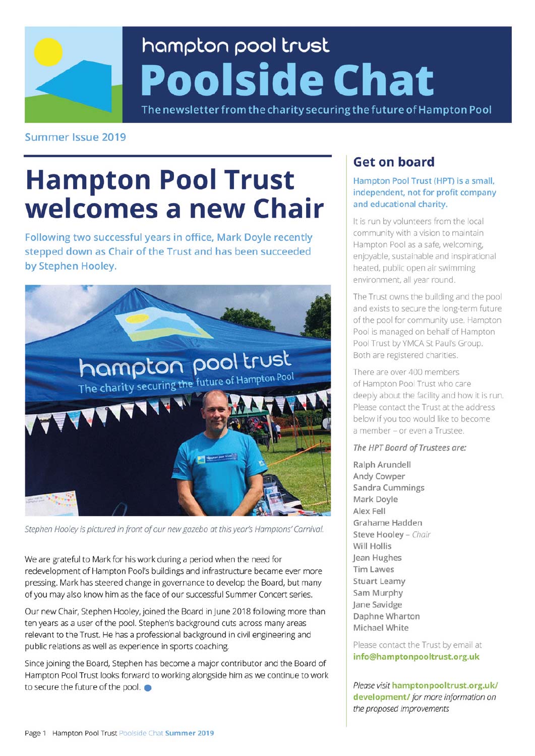 Poolside Chat Newsletter Summer 2019