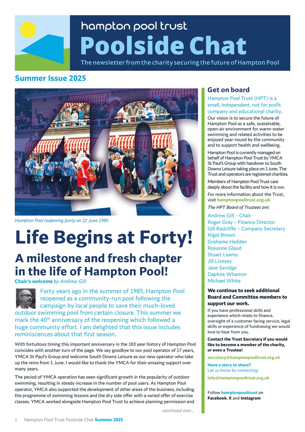 Poolside Chat Newsletter Summer 2025