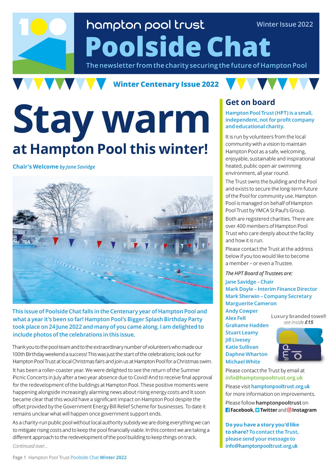 Poolside Chat Newsletter Winter 2022