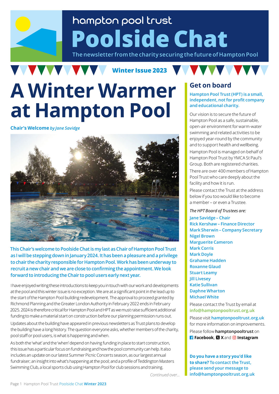 Poolside Chat Newsletter Winter 2023